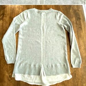 Hilary Radley Sweater with Sheer Accent Below